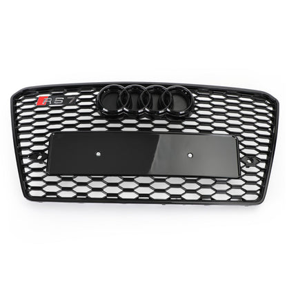 Audi A7 S7 2010-2015 Grill Replacement RS7 Style Honeycomb Sport Mesh Hex Black Grille