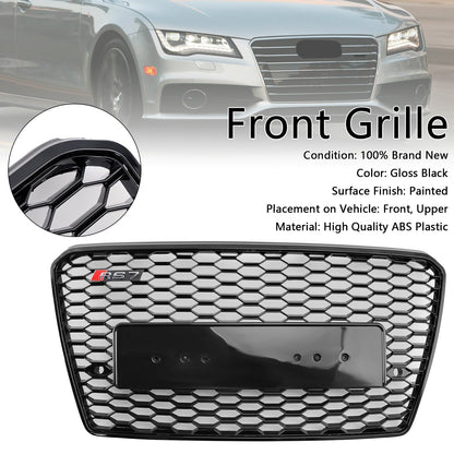 2012-2015 Audi A7/S7 RS7 Style Honeycomb Sport Mesh Hex Grill Grille Black