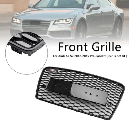 2012-2015 Audi A7/S7 RS7 Style Honeycomb Sport Mesh Hex Grill Grille Black