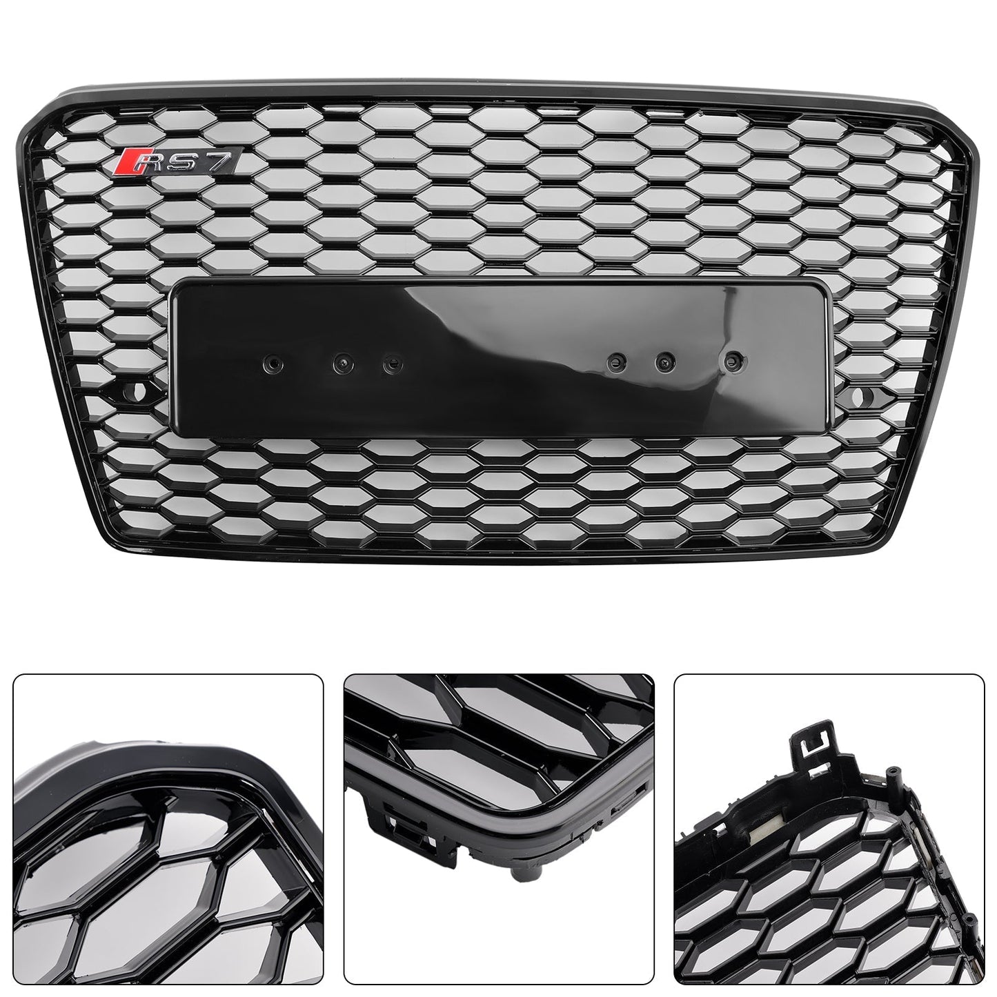 2012-2015 Audi A7/S7 RS7 Style Honeycomb Sport Mesh Hex Grill Grille Black