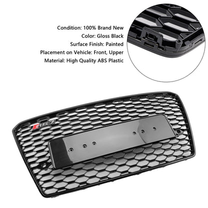 2012-2015 Audi A7/S7 RS7 Style Honeycomb Sport Mesh Hex Grill Grille Black