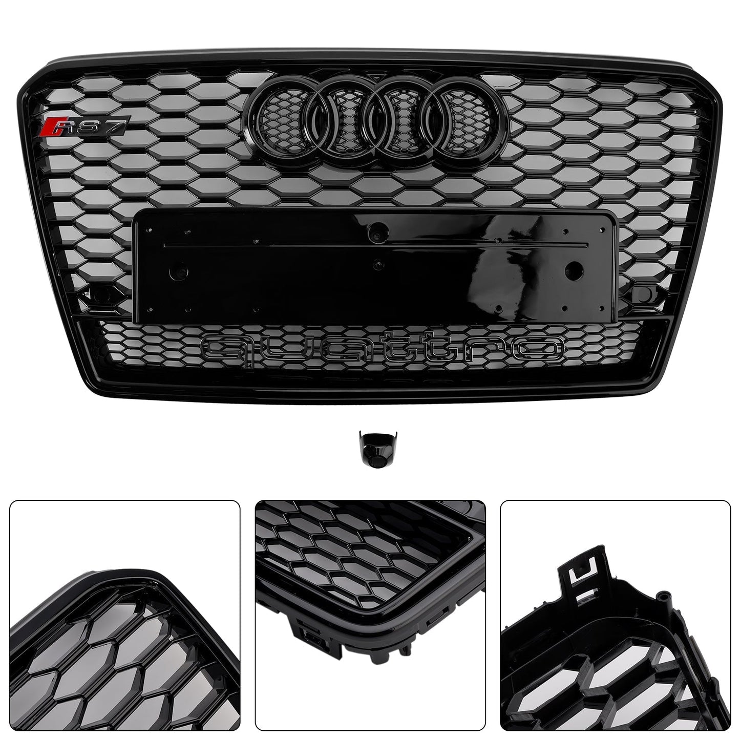 2012-2015 Audi A7/S7 Black RS7 Style Honeycomb Mesh Front Grille Grill