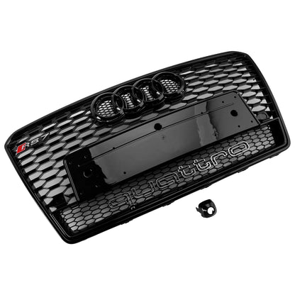 2012-2015 Audi A7/S7 Black RS7 Style Honeycomb Mesh Front Grille Grill