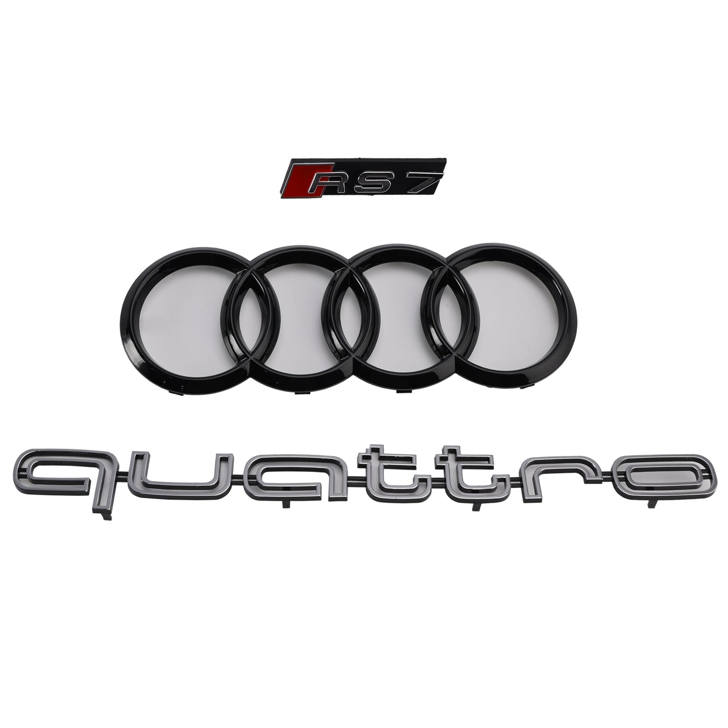 Audi A7/ A7 Sline/ S7 2010-2015 RS7 Quattro Front Grille Air Intake Radiator Bumper Honeycomb Grill + Ring Emblem