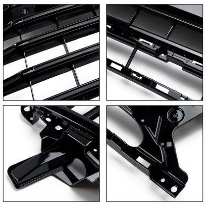 Audi Q5 SQ5 2013-2017 Black SQ5 Style Grille Horizontal Slat Front Bumper Black Grill