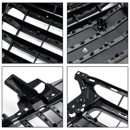 Audi Q5 SQ5 2013-2017 Black SQ5 Style Grille Horizontal Slat Front Bumper Black Grill