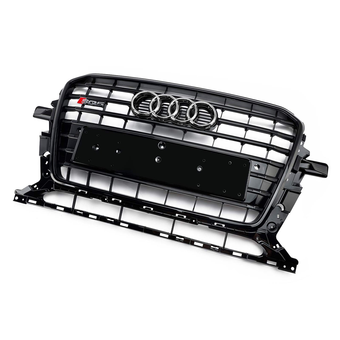 Audi Q5 SQ5 2013-2017 Black SQ5 Style Grille Horizontal Slat Front Bumper Black Grill