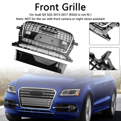 2013-2017 Audi Q5 SQ5 8R Chrome Front Mesh Sport Hex Grille Grill