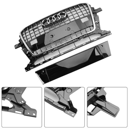 Audi Q5 SQ5 8R 2013-2017 Slat Chrome Grill Front Bumper Replacement Grille