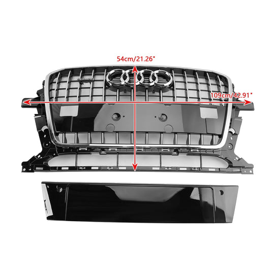 Audi Q5 SQ5 8R 2013-2017 Slat Chrome Grill Front Bumper Replacement Grille