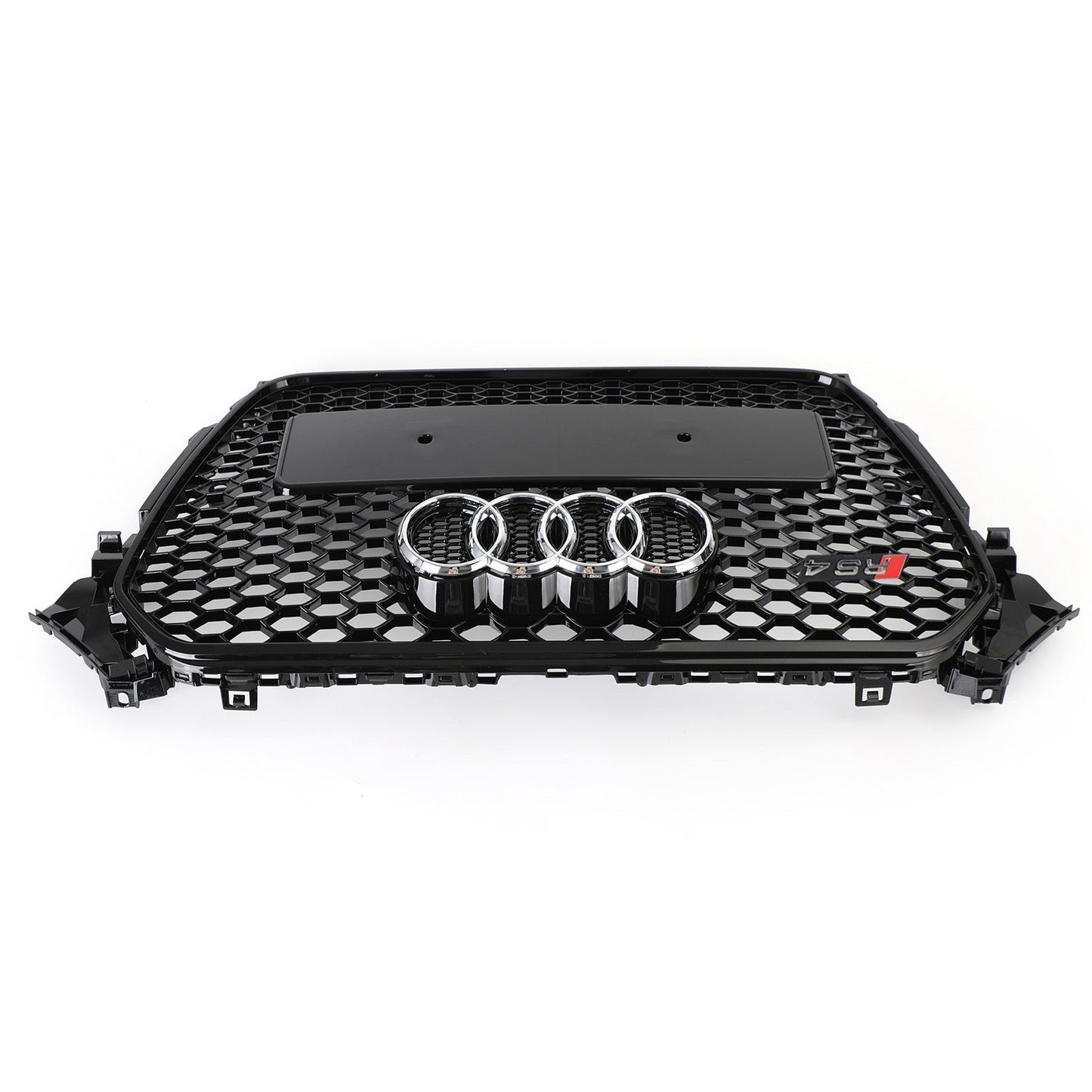 Audi 2012-2016 A4 S4 Honeycomb Grill RS4 Style Mesh Front Bumper Grille Gloss Black
