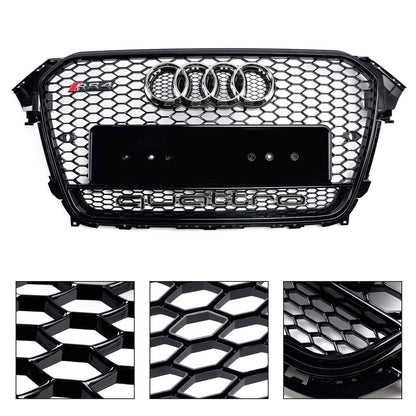 Audi A4/S4 B8.5 2012-2016 With Quattro RS4 Style Front Bumper Grill Replacement Black Grille