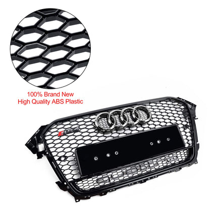 Audi A4/S4 B8.5 2012-2016 With Quattro RS4 Style Front Bumper Grill Replacement Black Grille