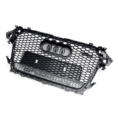 2012-2016 Audi A4/S4 B8.5 To RS4 Style With Quattro Front Bumper Grill Replacement Black Grille