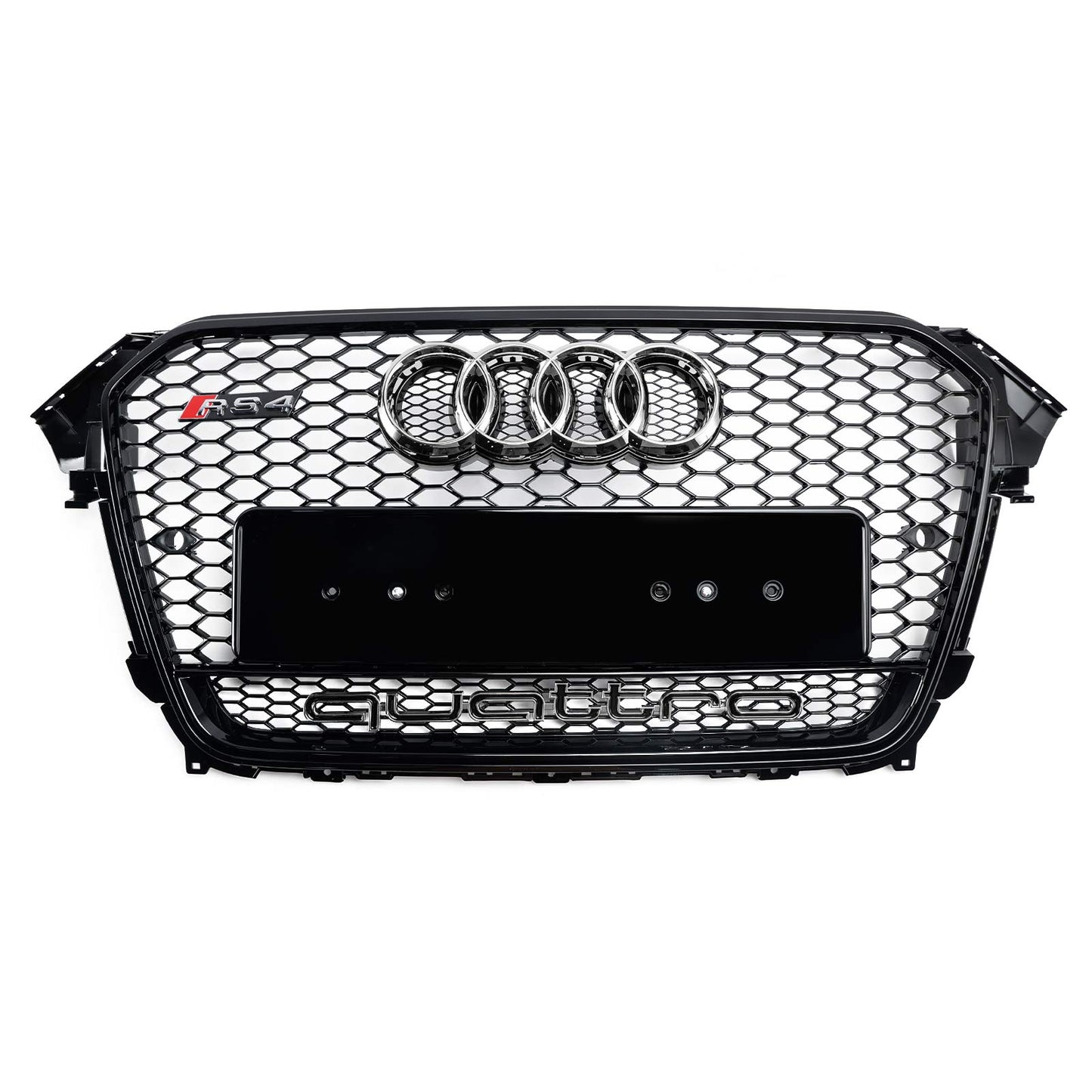 Audi A4/S4 B8.5 2012-2016 With Quattro RS4 Style Front Bumper Grill Replacement Black Grille