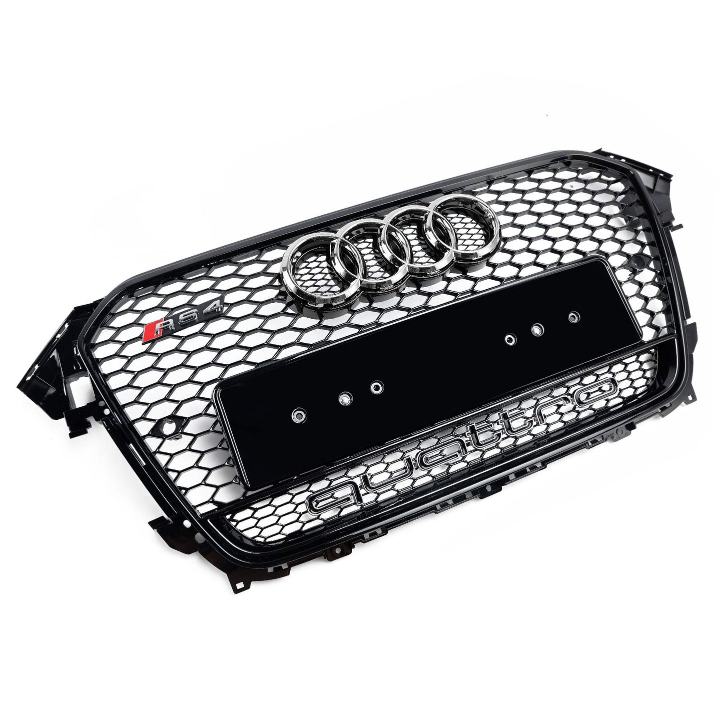 Audi A4/S4 B8.5 2012-2016 With Quattro RS4 Style Front Bumper Grill Replacement Black Grille
