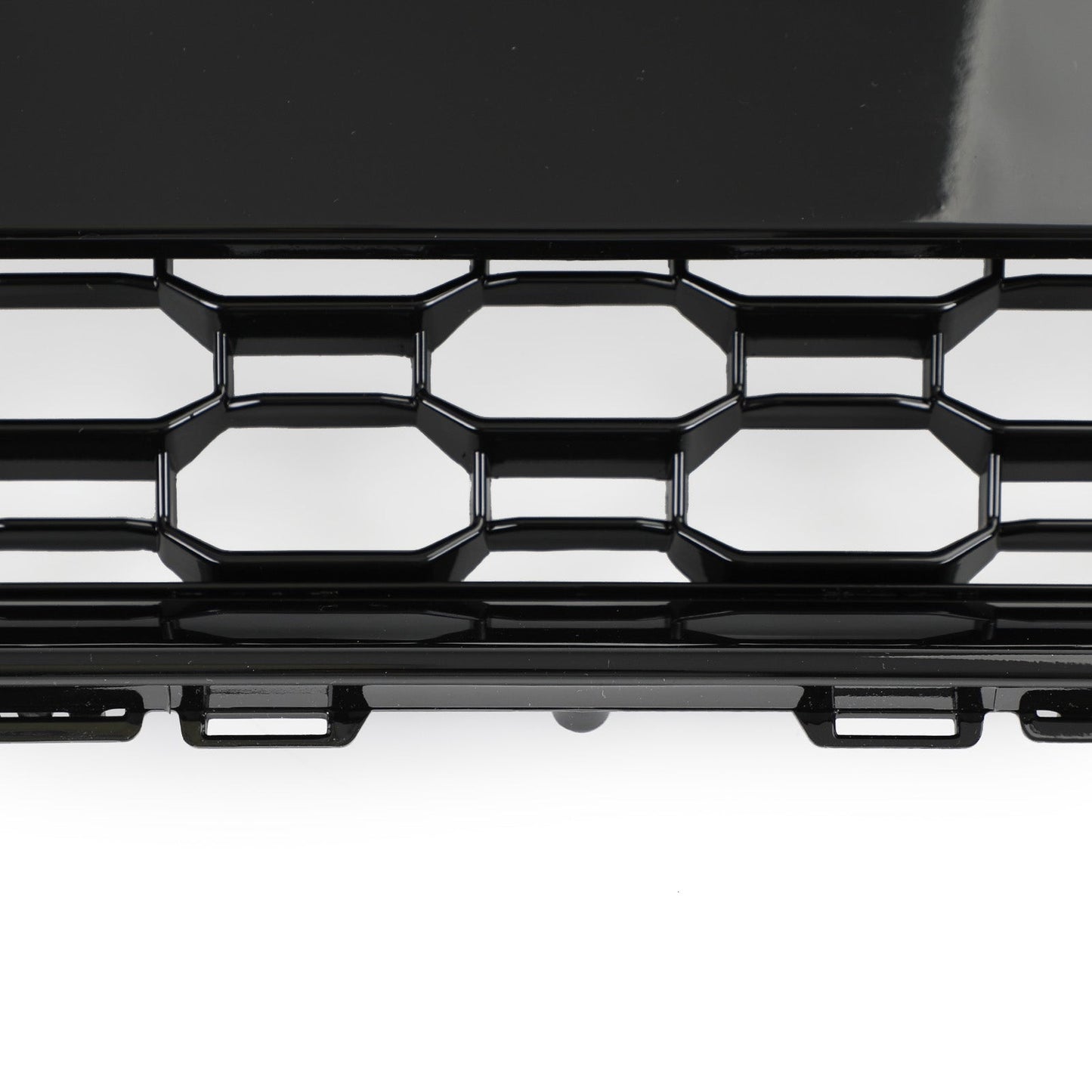 2016-2019 Audi A4 / A4 S-Line / S4 B9 RS4 Style Honeycomb Mesh Grill Front Bumper Gloss Black Grille With Silver Emblem