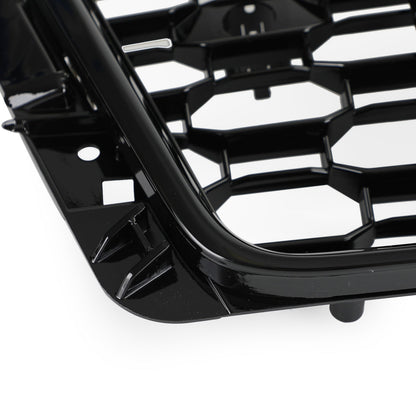 2016-2019 Audi A4 / A4 S-Line / S4 B9 RS4 Style Honeycomb Mesh Grill Front Bumper Gloss Black Grille With Silver Emblem