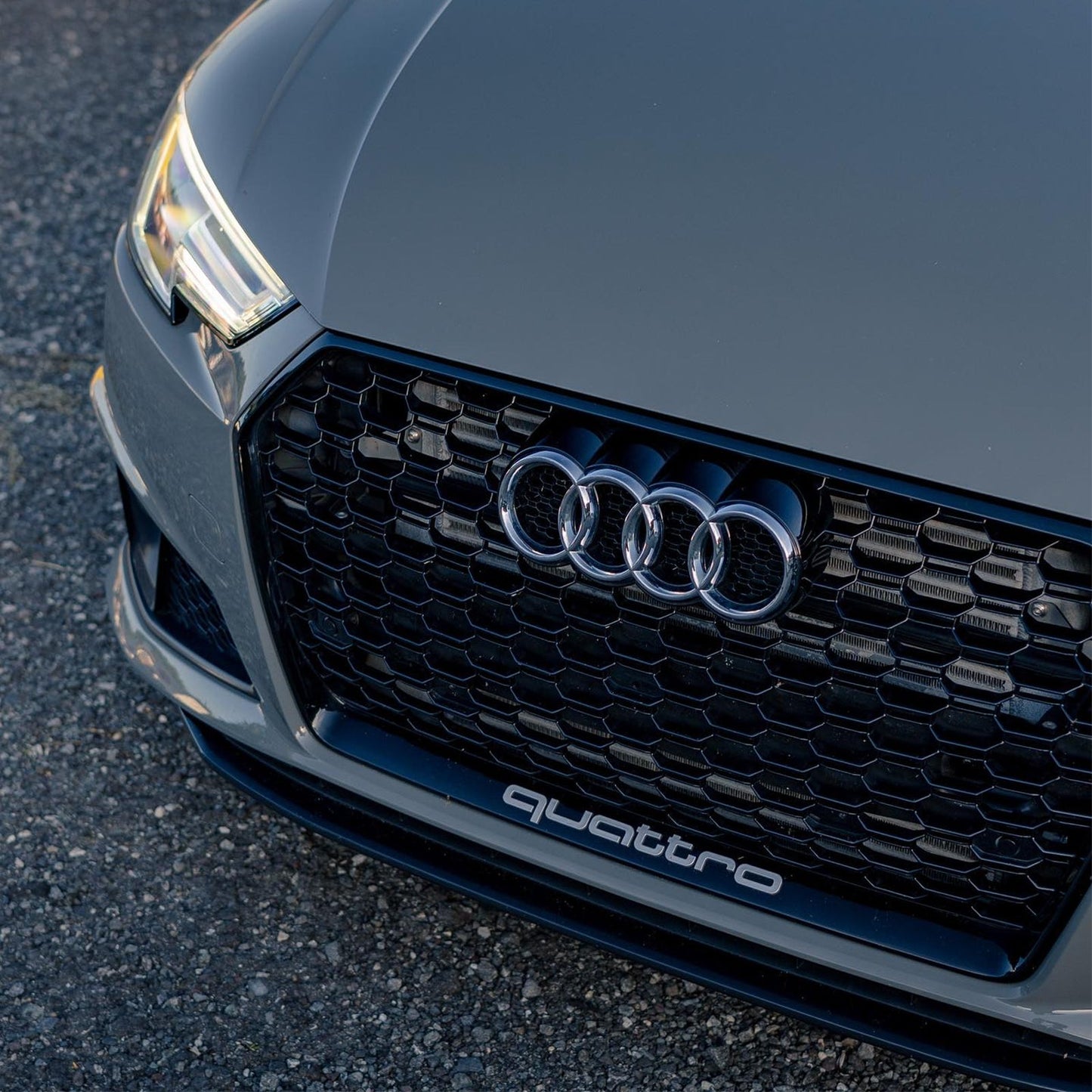 Audi A4/S4 B9 2016-2019 Honeycomb Grill RS4 Style Mesh Hex Grille Replacement Black Grill