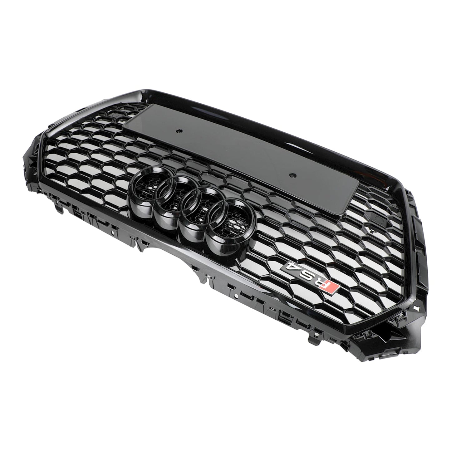 Audi A4/A4 S-Line/S4 B9 2016-2019 RS4 Style Front Bumper Grill Gloss Black Honeycomb Grill