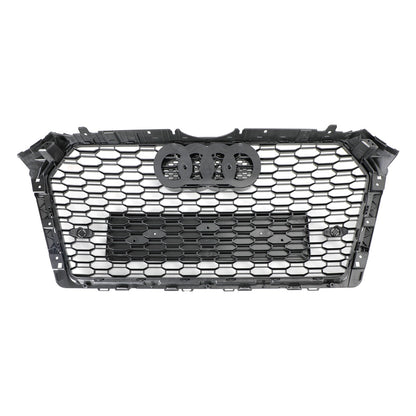 Audi A4 / A4 S-Line / S4 B9 2016 2017 2018 2019 RS4 Style Front Bumper Grill Gloss Black Honeycomb Grille