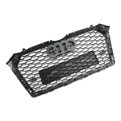 Audi A4/S4 B9 2016-2019 Honeycomb Grill RS4 Style Mesh Hex Grille Replacement Black Grill