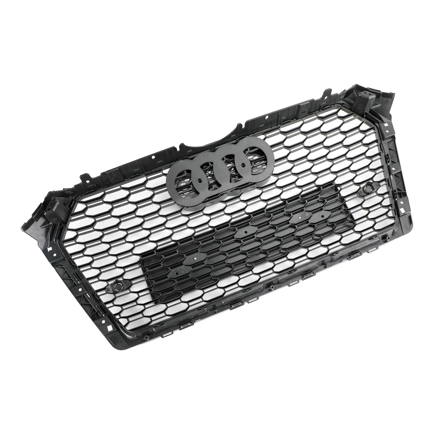 Audi A4/A4 S-Line/S4 B9 2016-2019 RS4 Style Front Bumper Grill Gloss Black Honeycomb Grill