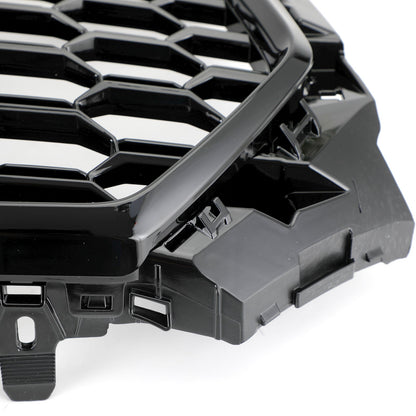 2016-2019 Audi A4 / A4 S-Line / S4 B9 RS4 Style Honeycomb Mesh Grill Front Bumper Gloss Black Grille
