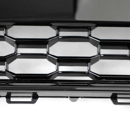 2016-2019 Audi A4 / A4 S-Line / S4 B9 RS4 Style Honeycomb Mesh Grill Front Bumper Gloss Black Grille