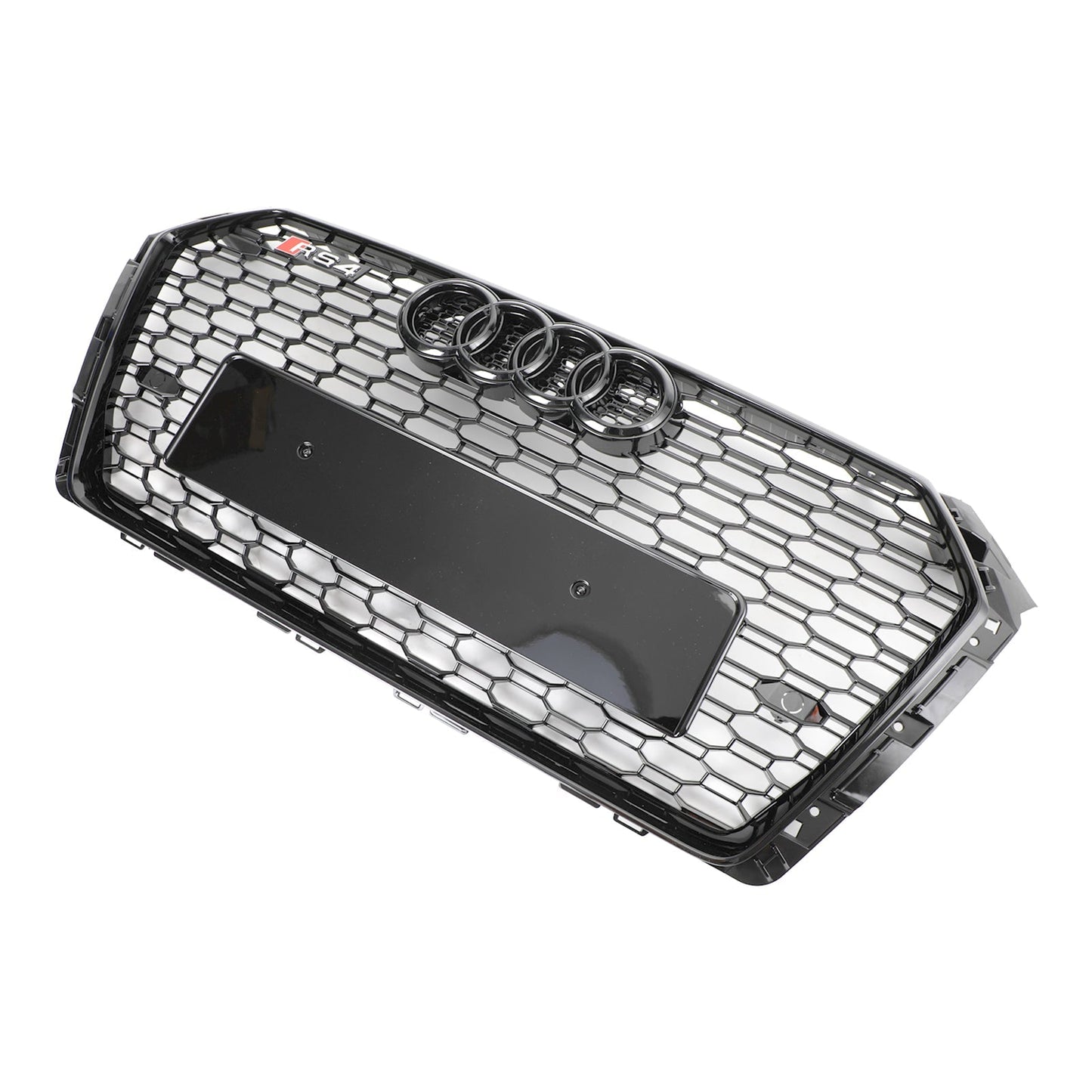Audi A4 / A4 S-Line / S4 B9 2016 2017 2018 2019 RS4 Style Front Bumper Grill Gloss Black Honeycomb Grille