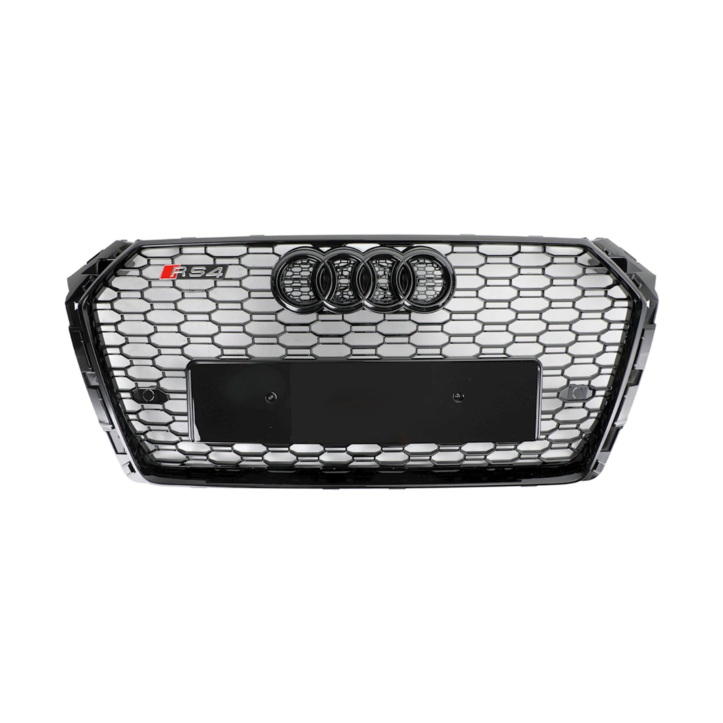 Audi A4 / A4 S-Line / S4 B9 2016 2017 2018 2019 RS4 Style Front Bumper Grill Gloss Black Honeycomb Grille