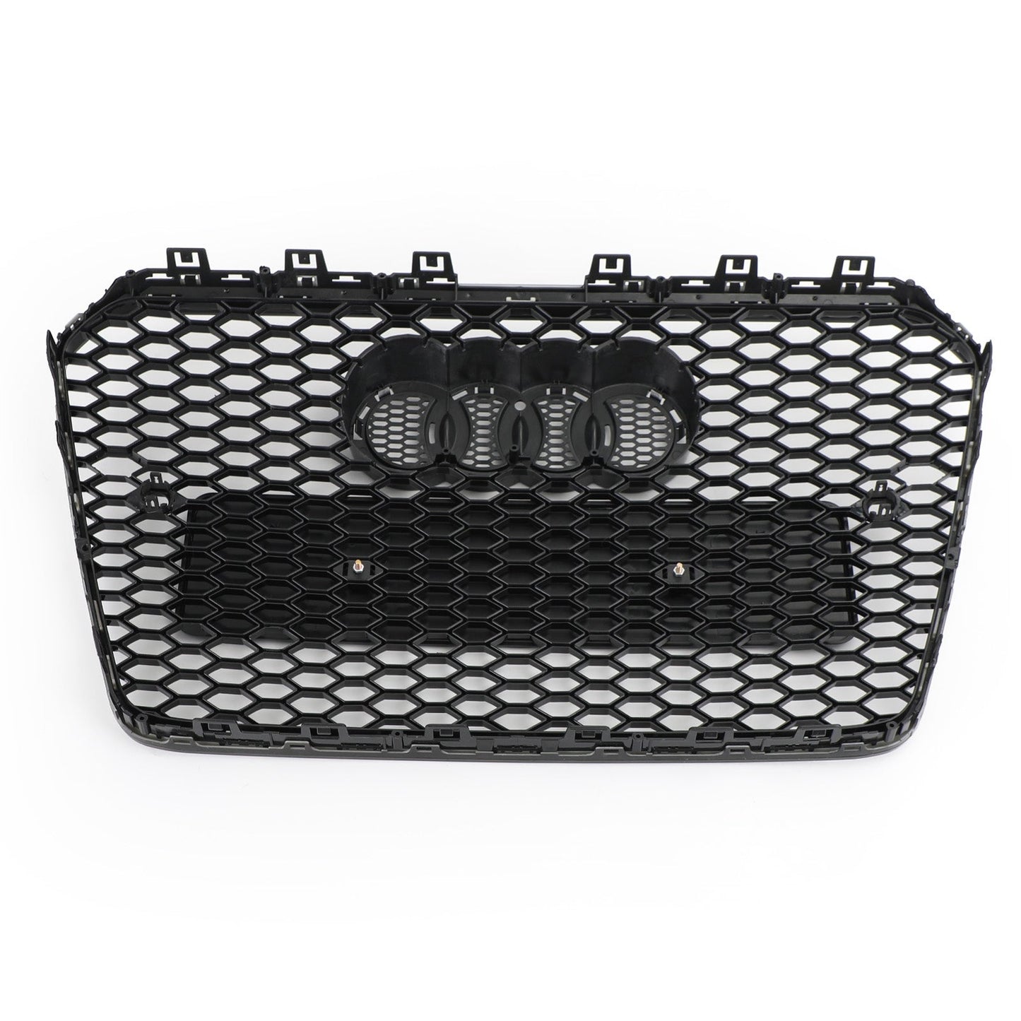 2012-2016 Audi A5 / A5 Sline / S5 B8.5 RS5 Style Honeycomb Front Bumper Grille With Silver Ring Emblem