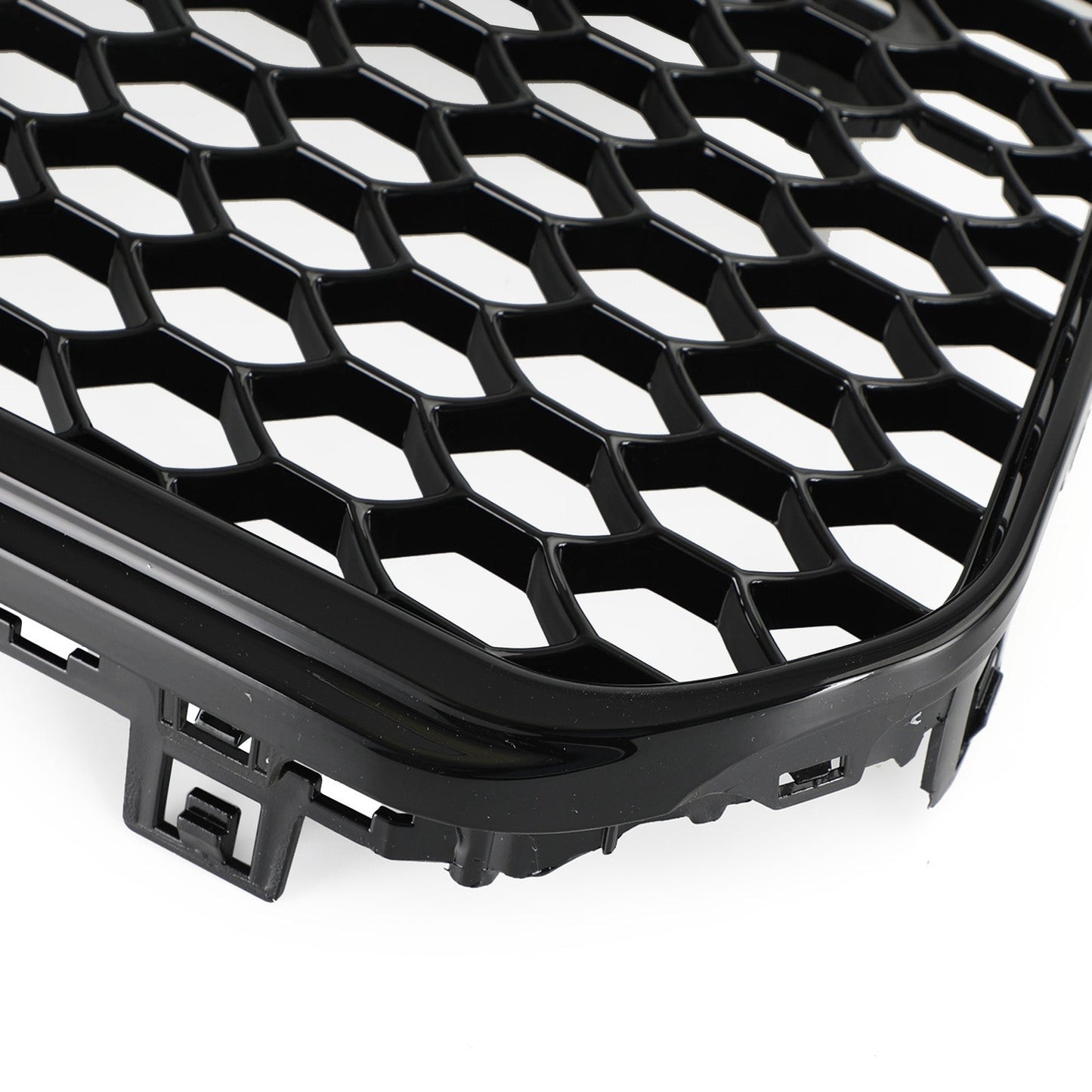 2012-2016 Audi A5 / A5 Sline / S5 B8.5 RS5 Style Honeycomb Front Bumper Grille With Silver Ring Emblem