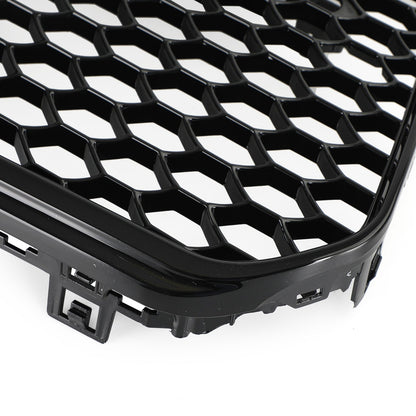 2012-2016 Audi A5 A5 Sline S5 B8.5 Honeycomb Hex RS5 Style Glossy Black Front Grille W Emblem