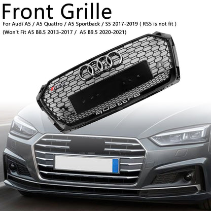 2017-2019 Audi A5 S5 B9 RS5 Style Honeycomb Sport Mesh Hex Grill Grille 8W6-853-651-AB-FUQ