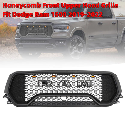 2019-2024 Dodge Ram 1500 TRX Style LED Honeycomb Grill Front Upper Hood Grill