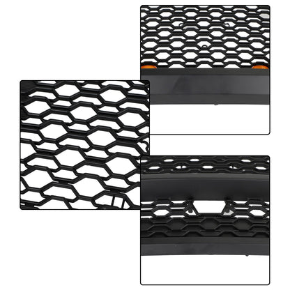 2019-2024 TRX Style Dodge Ram 1500 Matte Black Front Grill Air Intake Radiator Bumper Grille W/ Letter + LED Light