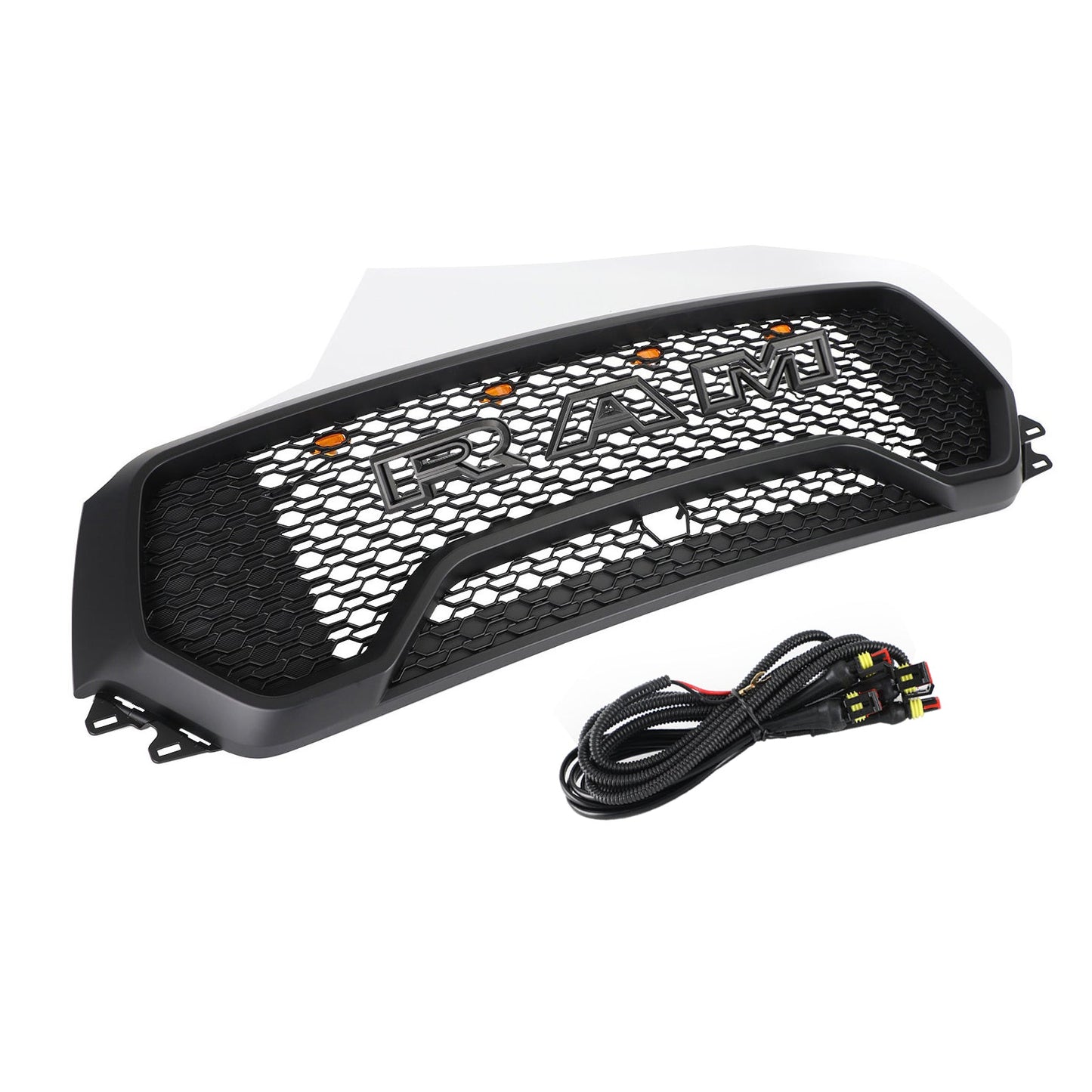 2019-2024 Dodge Ram 1500 TRX Style LED Honeycomb Grill Front Upper Hood Grill