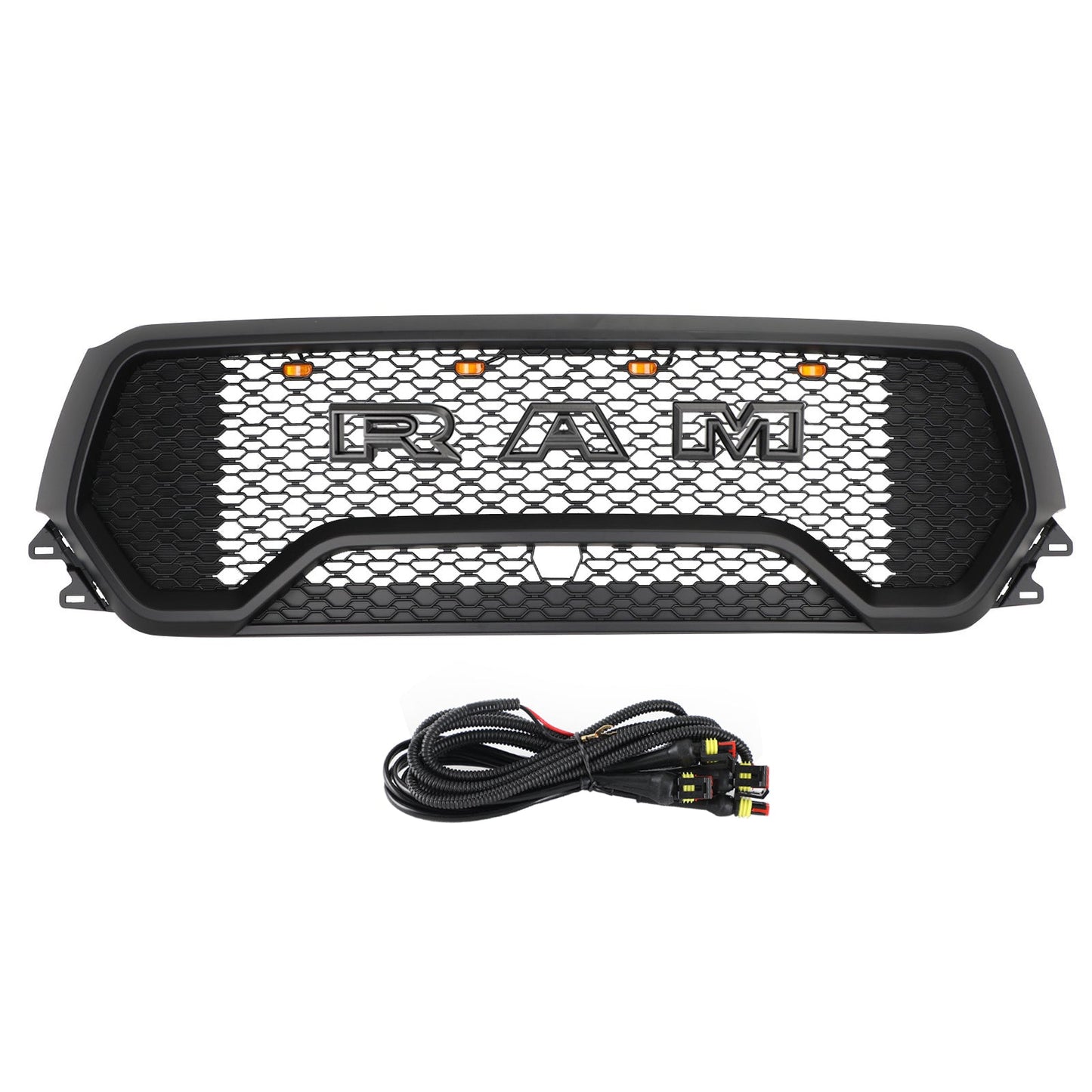 2019-2024 Dodge Ram 1500 TRX Style LED Honeycomb Grill Front Upper Hood Grill
