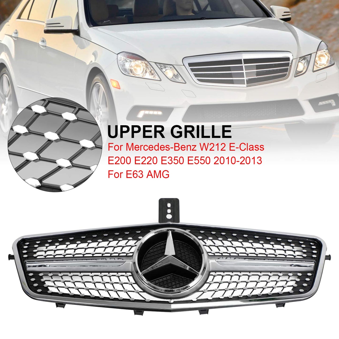 Mercedes 2009-2013 Benz W212 E-Class 4 Doors Model Front Bumper Grill