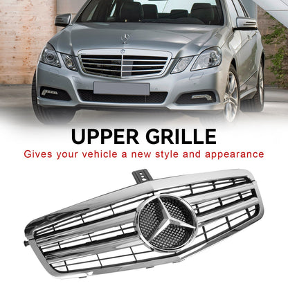 2009-2013 Mercedes Benz W212 E-Class Front Chrome Grille Air Intake Radiator Bumper Replacement Grill