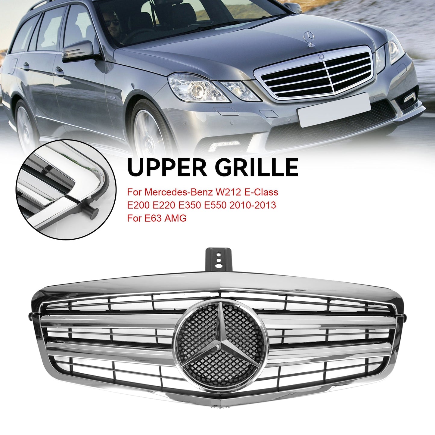 Mercedes 2009-2013 Benz W212 E-Class 4 Doors Model Front Bumper Grill