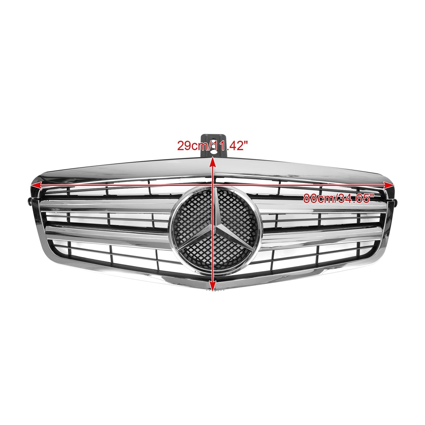 2009-2013 Mercedes Benz W212 E-Class Front Chrome Grille Air Intake Radiator Bumper Replacement Grill