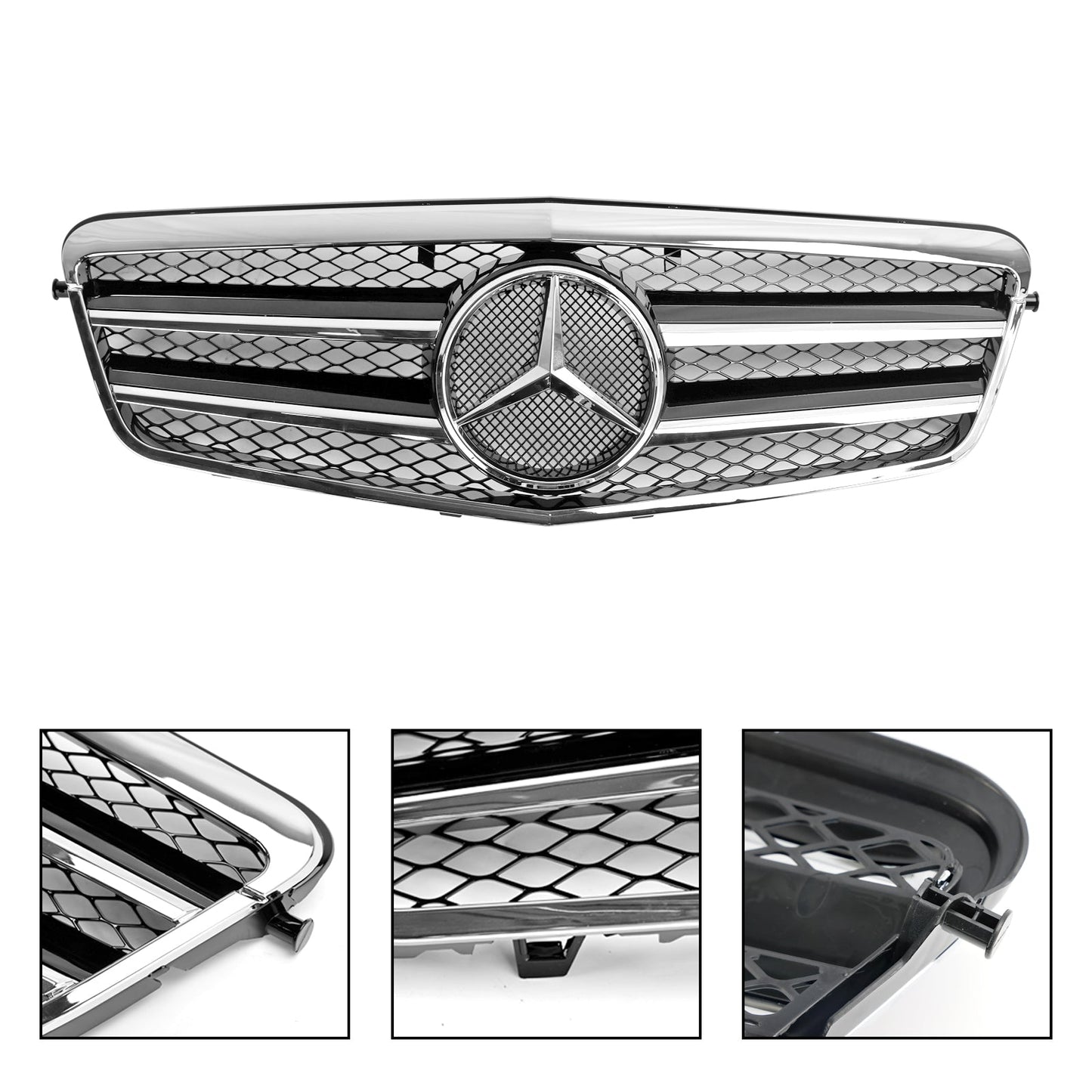 2009.9-2013.2 Mercedes-Benz E-Class W212 E200 E220 E350 E550 E63 AMG Front Bumper Grill Chrome Grille