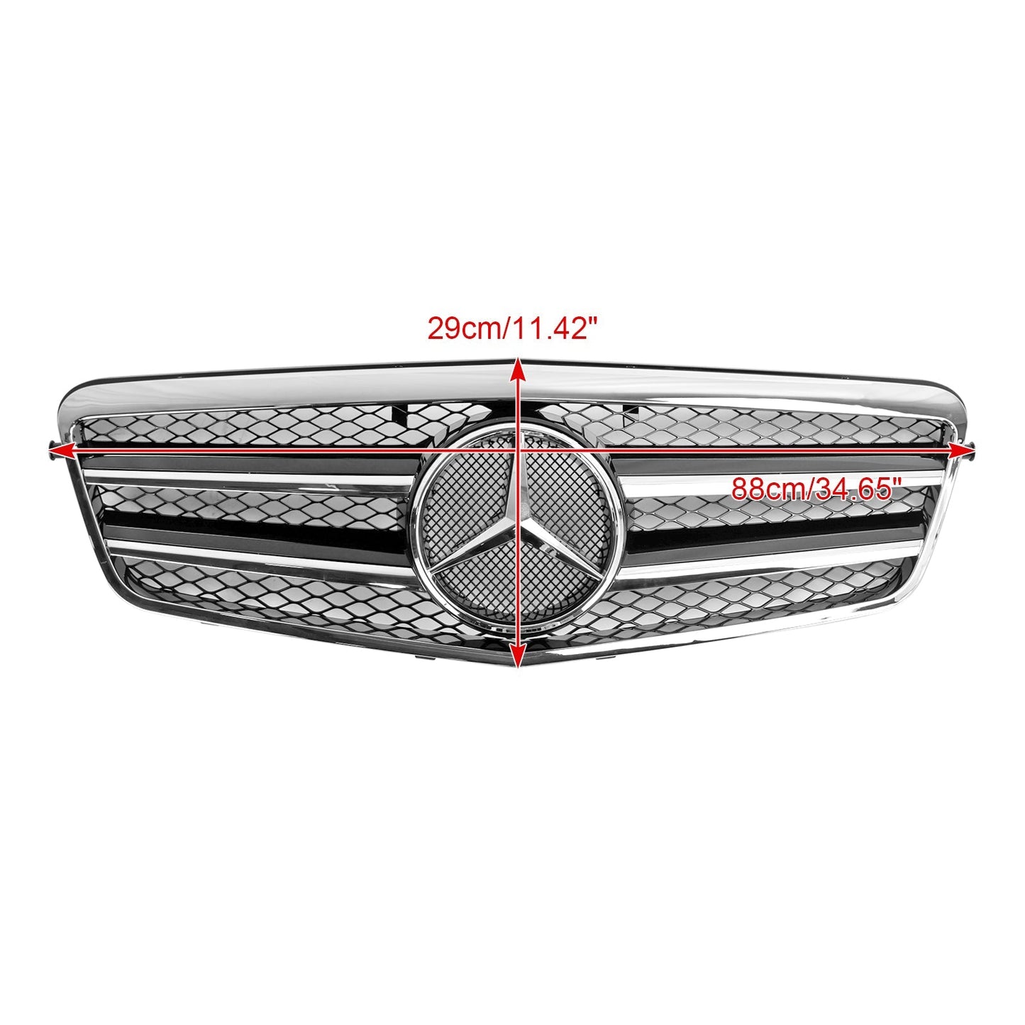 2009.9-2013.2 Mercedes-Benz E-Class W212 E200 E220 E350 E550 E63 AMG Front Bumper Grill Chrome Grille