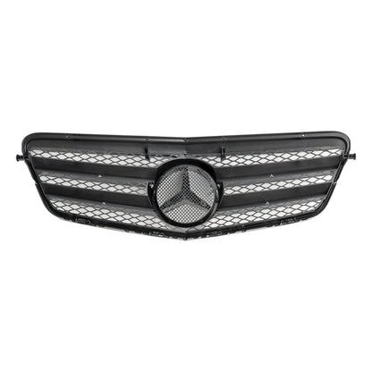 2009 2010 2011 2012 2013 Mercedes-Benz E-Class W212 AMG Style Chrome Grill  Front Bumper Replacement Grille With Emblem