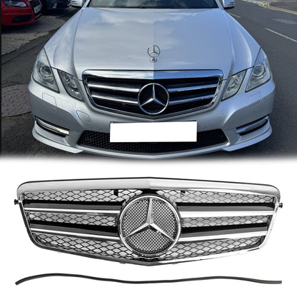 2009.9-2013.2 Mercedes-Benz E-Class W212 E200 E220 E350 E550 E63 AMG Front Bumper Grill Chrome Grille