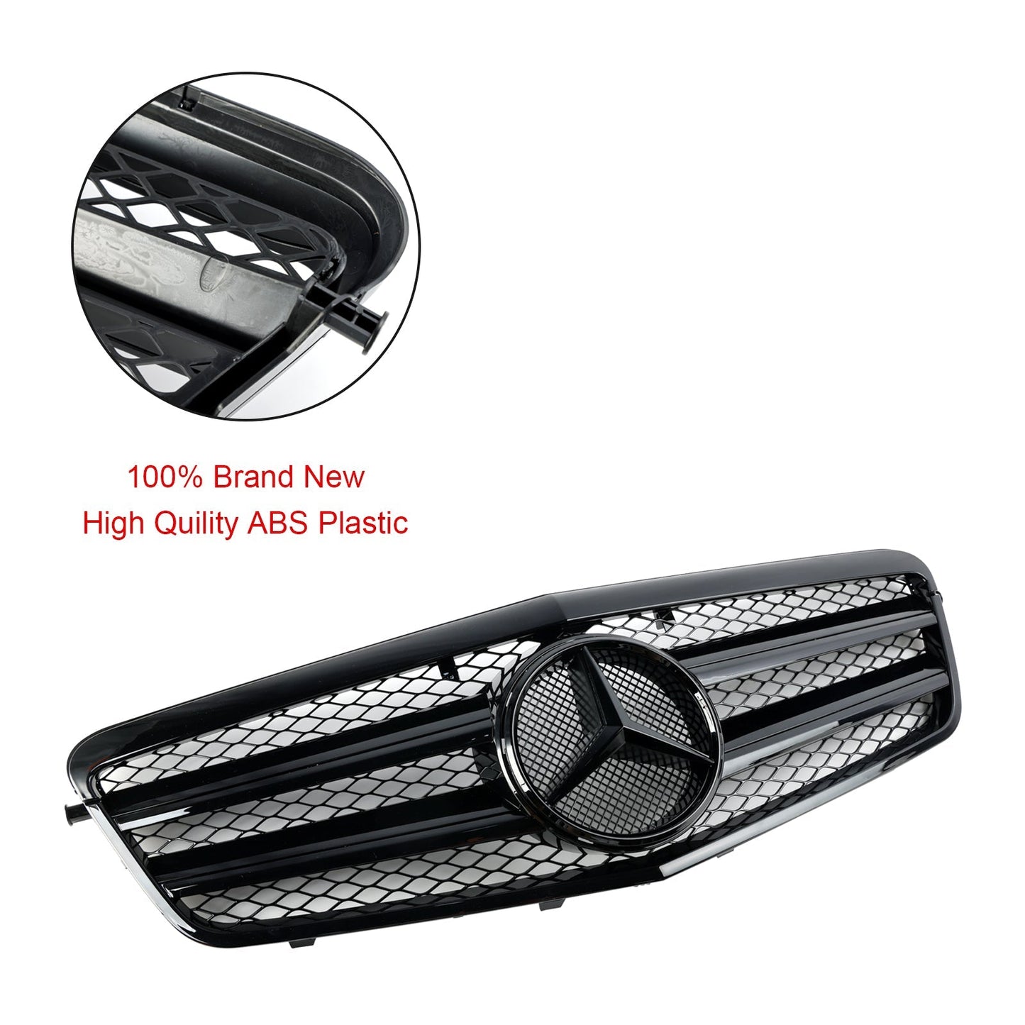 2009-2013 Mercedes-Benz E-Class W212 E200 E220 E350 E550 E63 Front Bumper Grill Black Grille