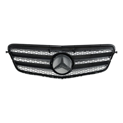 2009-2013 Mercedes-Benz E-Class W212 Black Grille AMG Style Front Bumper Replacement Grill