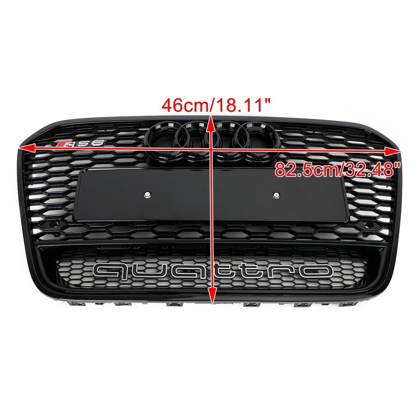 Audi 2012-2015 A6 S6 C7 Grill Replacement RS6 Style Front Mesh Honeycomb Grill Replacement